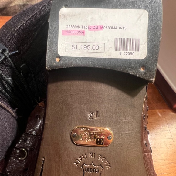 New* Giorgino’s Palm Beach Genuine Ostrich Leather Sz13 main image 7